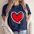 thumbnail image 1 of FcBaudy Hauts pour Femmes, Chemises pour Femmes, Blouses à Manches Courtes Col Rond & Chemises Mode Féminine Imprimé Blouse à Manches Courtes T-Shirt Col Rond Blouse en Dacron pour Femmes, 1 of 4