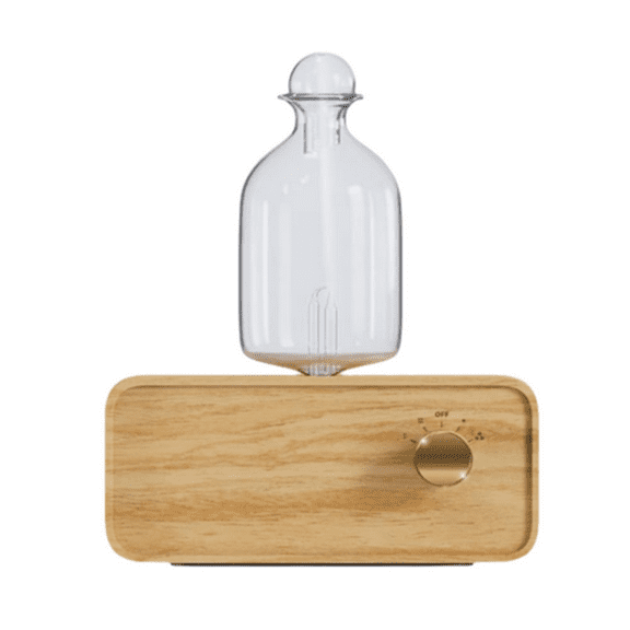 Nebulizing Essential Oil Diffusers Cordless Rechargeable Wooden Glass Cold Aroma Diffuser for Living Room Home Office