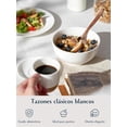 thumbnail image 3 of U Chef Set de 4 Platos Hondos de Cerámica, Tazones para Postre, Arroz de 10 oz, 6 Pulgadas, Cuencos Apilables, Bowls de Cocina, Tazones para Sopa, 3 of 7