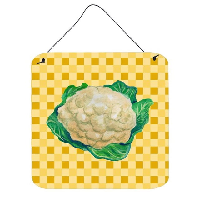 Cauliflower on Basketweave Wall or Door Hanging Prints