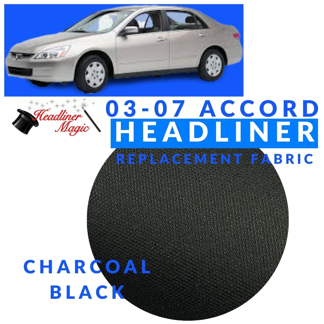 108" L x 60" W Charcoal Black Headliner Ceiling Repair Fabric Material