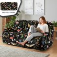 thumbnail image 4 of ZIATUBLES 8 Pieces Recliner Covers for 3 Cushion Reclining Sofa, Soft Stretch Recliner Couch Covers with Elastic Bottom Secure Fit Furniture Protector for Pets, Butterfly Mushroom Wildflower, 4 of 9