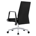 thumbnail image 7 of LeisureMod Aleen Mid-Century Modern Office Chair in Upholstered Leather and Iron Frame with Swivel and Tilt (Black), 7 of 7