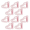 thumbnail image 3 of 100Pcs Paper Clip, Foot Shaped Stainless Steel Anti Slip Paperclips for Bookmark Office Document, 3 of 8