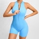 thumbnail image 3 of Traje de Yoga de verano para mujer, ropa deportiva corta de una pieza con manga, ropa de gimnasio, mono de entrenamiento de realce, ropa deportiva, 3 of 5