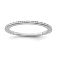 thumbnail image 1 of Bague en Argent Sterling 925 Rhodié avec Diamant, 1 of 2