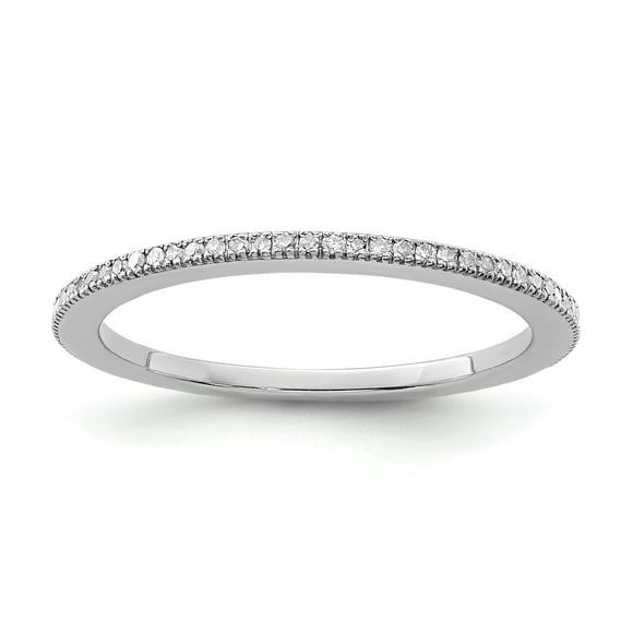 Bague en Argent Sterling 925 Rhodié avec Diamant