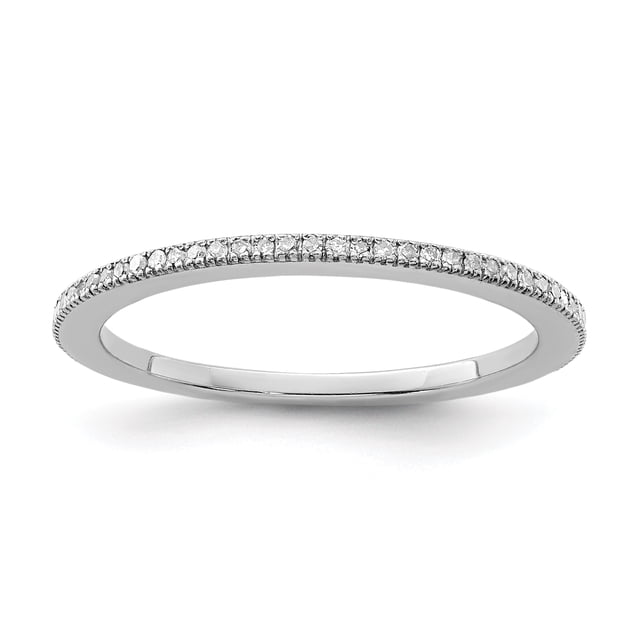 Bague en Argent Sterling 925 Rhodié avec Diamant
