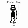 thumbnail image 2 of 5pcs Bookmark Curious Cat Black colour Shaped cat 12cm Plastic, 2 of 5