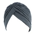 thumbnail image 1 of CNKOO Unisex Solid Color Hat Headwrap Twist Ruffle Caps Chemo Beanies Headwear Gift, 1 of 10