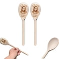 thumbnail image 2 of Clearance!!! Interesting Wooden Spoon What Would Stew Novelty Funny Wooden Spoon Crafts Novelty Long Handle Wooden Spoon Comically Large Spoon 12 Inch Large Cooking Mixing Oval Spoons, 2 of 7