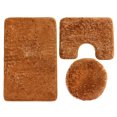 thumbnail image 2 of 3Pcs Toilet Lid Cover + Floor Pedestal Rug + Non-slip Pad Mat Carpet Bathroom Set Home Decor Gift, 2 of 11