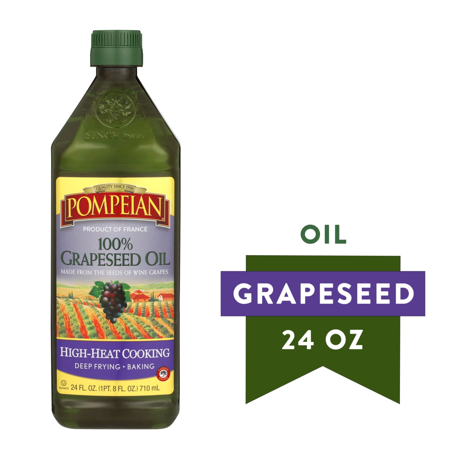 (3 pack) Pompeian Grapeseed Oil - 24 fl oz