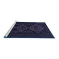 thumbnail image 2 of Ahgly Company Machine Washable Indoor Round Persian Blue Traditional Area Rugs, 4' Round, 2 of 4