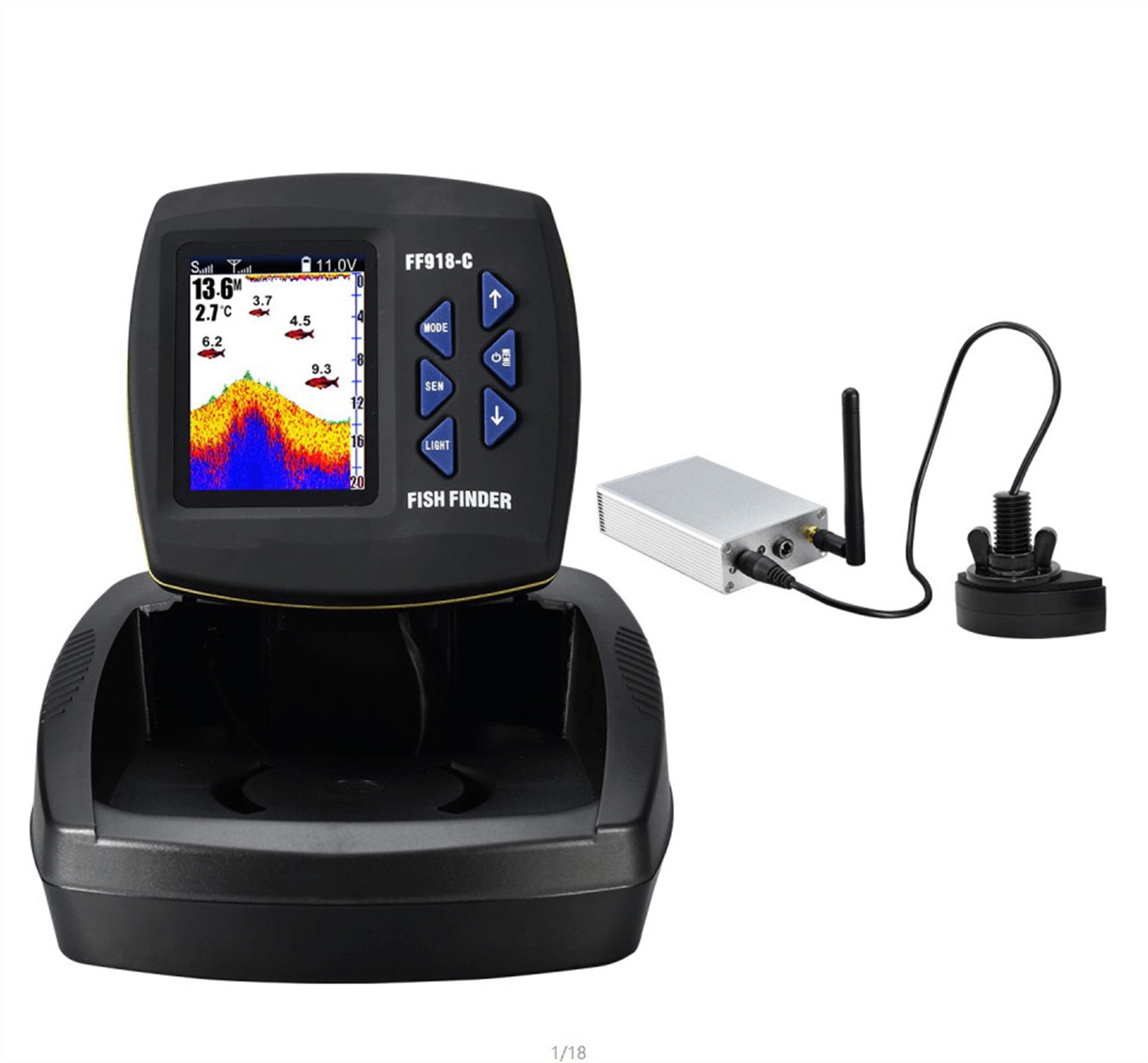 Remote Control Bait Boat Fish Finder 3.5" LCD Perating Range 300m Depth Range 100M Wireless ,Fishing Observation Device