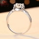 thumbnail image 4 of Anillo de cintura pequeña con cabeza de toro de plata esterlina 925 para mujer, anillo de diamante con soporte vacío y microincrustaciones de 1 quilate con cabeza de toro cerrada, 4 of 4