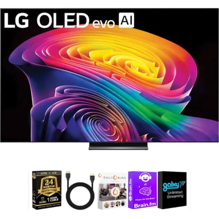 LG 83 Inch C6H Series 4K OLED evo AI Smart webOS TV Bundle