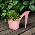 thumbnail image 4 of Flowerpots with Dish Ceramic, Desktop Plastic High Heel Shaped Flower Pot and Floor Standing Patterned Horticultural Flower Pot Stylish and Versatile Containers, Flower Pots, 4 of 7