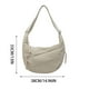 thumbnail image 2 of Bolso grande de nylon para mujer | Bolso cruzado Slouchy Halfmoon, 38x33cm, ligero y duradero, múltiples bolsillos con cremallera, correa ajustable, bolsa de viaje para el día a día, negro, 2 of 7