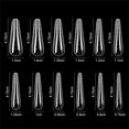 thumbnail image 2 of Uñas postizas a presión, regalos para mujeres, manicura, esculpido, molde para uñas extensible sin papel, con escala, 120 piezas, uñas de ataúd, 2 of 3