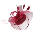 thumbnail image 1 of White Fascinator Fashion Headbands Fascinators Hat Flower Mesh Ribbons, 1 of 5