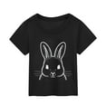thumbnail image 2 of Byoo Little Girls Easter T Shirt Bunny Printed Short-Sleeved Breathable Child Tee Shirt Active Summer Top， 7-8 Years, 2 of 4