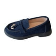 thumbnail image 5 of Dakaela Toddler Boys Girls Loafers Little Kids Slip on Oxford Dress Flats Casual Boat Walking Shoes School Uniform Moccasin 6 10 12 18 Months 3T 4T 5T Blue Size 6, 5 of 7