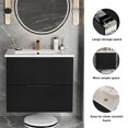 thumbnail image 6 of Noble House 24" Wall Mounted Floating Bathroom Vanity with Sink, 2 Drawers, Modern Cabinet, Matte Black, 6 of 8