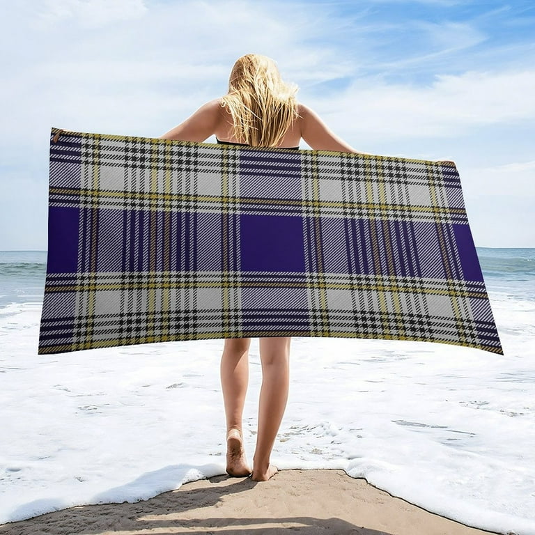 Colorful Livingston Dress Tartan Plaid Bath Towel 31.5 x63 Durable Super Absorbent Large Towel Ultra Soft Microfiber Quick Drying Towel Walmart
