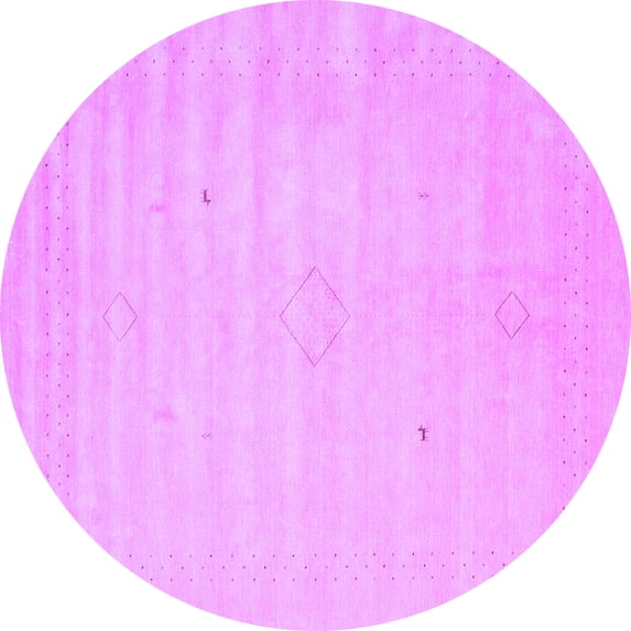 Ahgly Company Indoor Round Solid Purple Modern Area Rugs, 7' Round