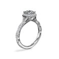 thumbnail image 3 of 2.50 Ct Asscher Cut Moissanite Elegant Engagement Ring for Fiancee 18K White Gold Size 6 by Caratup, 3 of 8