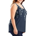 thumbnail image 3 of Tank Tops for Women Sleeveless Round-neck Printed Summer Casual Loose Plus Camisoles Tank 1-Multicolor XXL, 3 of 5