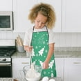 thumbnail image 4 of Green Christmas Tree Pattern Kids Aprons for Girls and Boys,Adjustable Neck Strap Toddler Aprons for Kids Cooking Baking, 4 of 7