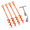 orange-4Pack-30", variant on Black 4Pack-30" Heavy Duty Screw In Ground Anchor Trampoline Securing Kit