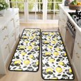 thumbnail image 4 of Kitchen Rugs Sets Of 2,Yellow Lemon Fruit Berries White Pattern Anti Fatigue Kitchen Mat Rugs Non Slip Washable,Decorative Kitchen Floor Mats for Kitchen,Sink,Laundry,17"x47"+17"x47", 4 of 5