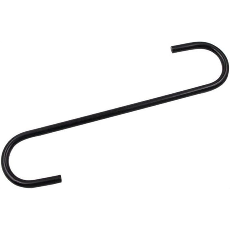 Extra Large 12 inch S Hooks for Hanging,S Shaped Hook Heavy Duty,Black Long S Hooks for Hanging Plant,Basket,Tree Branch,Closet,Garden,Pergola,Indoor