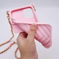 thumbnail image 5 of for Crossbody iPhone 13 Pro Max Wallet Case with Neck Strap Lanyard Credit Card Holder Purse Handbag Case for Women Girls Silicone Rubber Soft Protection Cover for iPhone 13 Pro Max Pink, 5 of 16