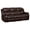 Brown Faux Leather, variant on Lexicon Bastrop Fabric Double Reclining Sofa in Brown