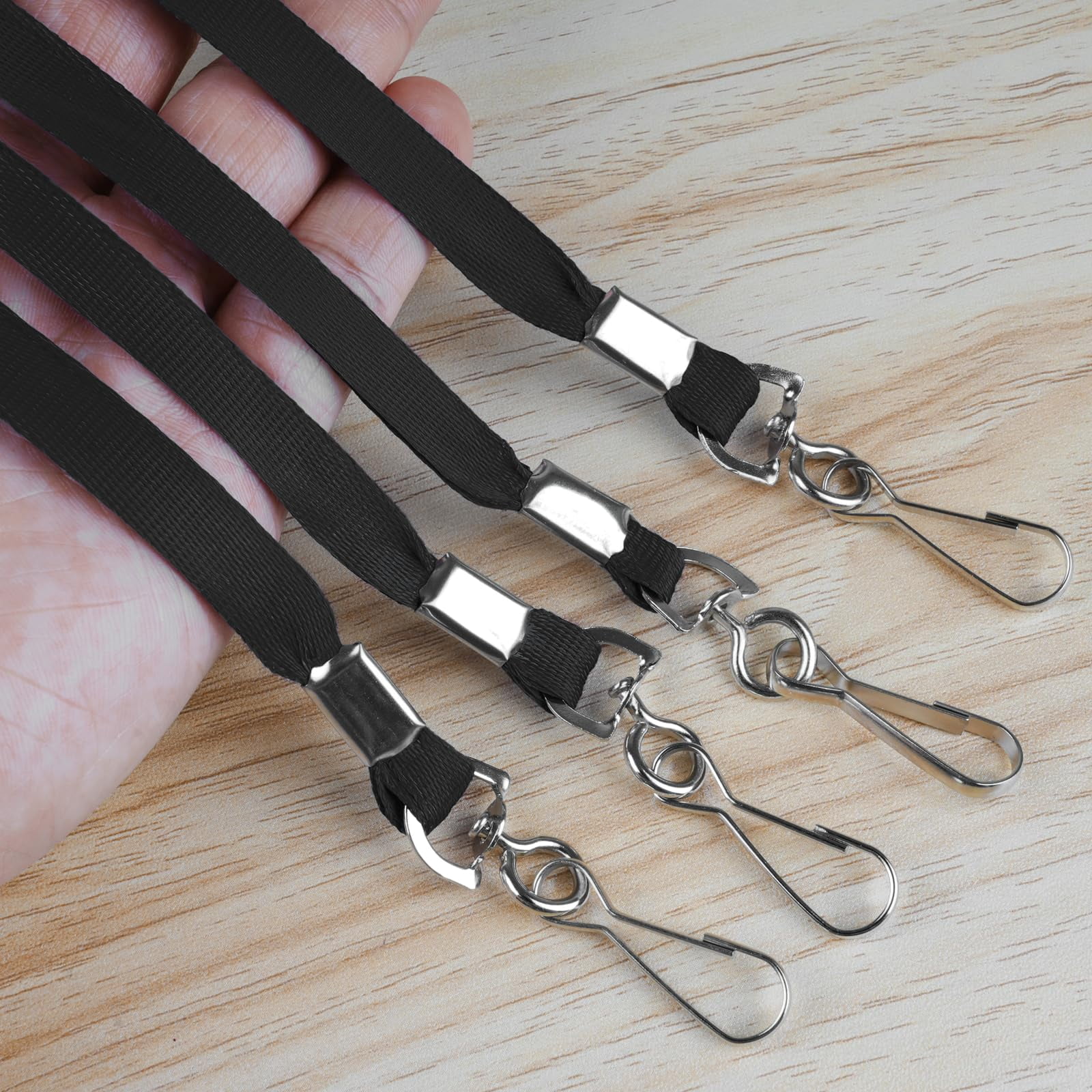 50/100 Pack Lanyards Bulk, Lanyards for Keys, Flat Neck Lanyard with Badge Clip Swivel Hook(Black, Blue, Navy Blue)