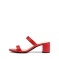 thumbnail image 3 of Sandalia DREAM PAIRS con Dos Tiras, Punta Abierta y Tacón Grueso Rojo, 3 of 6