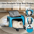 thumbnail image 4 of Dog Cat Carrier Pet Carriers for Small Medium Large Cats Dogs Carrier Soft Sided Small Puppy Dog Carrier Portable Foldable Airline Approved Dog Cat Travel Carrier Blue Large, 4 of 6