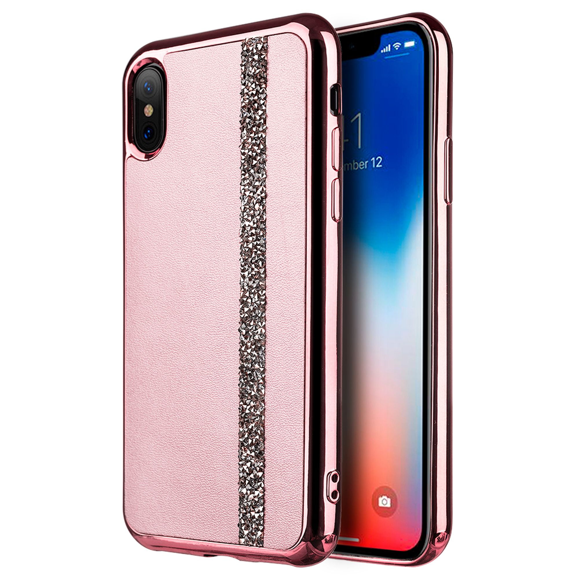 Apple iPhone X Case, by Insten Diamond Belt Collection Leatherette ...