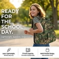 thumbnail image 6 of SEANATIVE School Backpack for Teen Girls Boys Elementary Middle High School Rucksack Bookbag Lightweight Schoolbag with Zipper Front Pocket for Travel, Green Brown Camouflage, 6 of 7