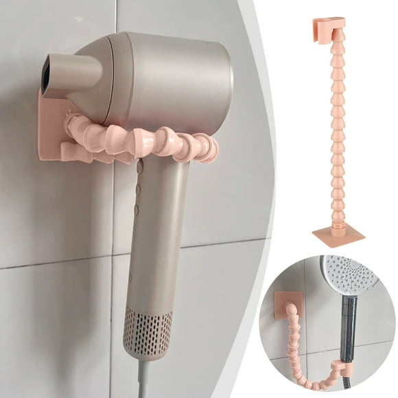 Wall Mount Adjustable Flexible Bathroom Storage Rack with Hand Held Shower Head and Toilet Paper Holder Organizer