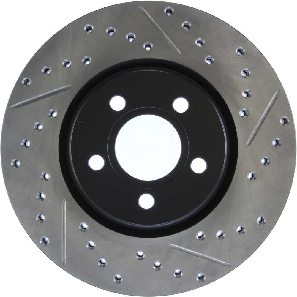 StopTech 03-09 Chrysler PTCruiser Tur / 03-05 Dodge Neon SRT-4 Front Left Slotted & Drilled Rotor