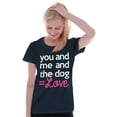 thumbnail image 4 of You Me Dog Love Cute Pet Owner Family Womens Slim Fit Graphic Tee Brisco Brands S, 4 of 5