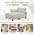 thumbnail image 4 of Villeston Sleeper Sofa Couch Bed,Oversized Chaise Lounge Chair Cozy Corduroy for living room,Beige, 4 of 6