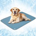 thumbnail image 1 of Tapis Rafraîchissant Imperméable pour Chien, Couverture Rafraîchissante Premium pour Animal de Compagnie pour Lit et Cage, Tapis Rafraîchissant Antidérapant d'Intérieur pour Chien pour Dormir, Grand Tapis de Canapé Q-MAX pour Chat, Bleu Pâle, 40x60, 1 of 10