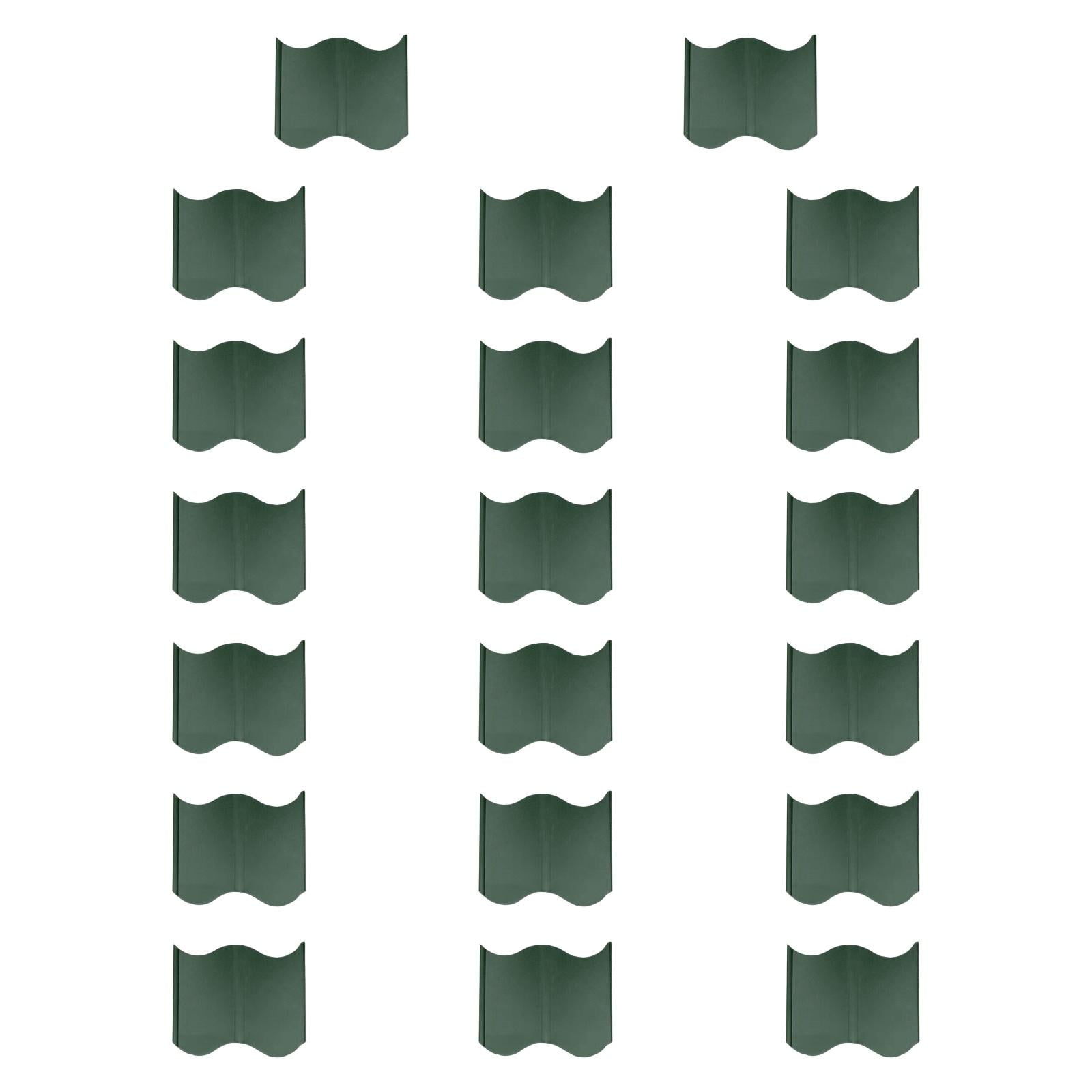 simhoa 20Pcs Garden Edging Border Garden Bed Edging DIY Landscaping Border Garden Fence Border for Flower Bed Garden Outdoor Walkway Green