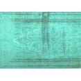 thumbnail image 1 of Ahgly Company Machine Washable Indoor Rectangle Abstract Turquoise Blue Contemporary Area Rugs, 8' x 10', 1 of 4